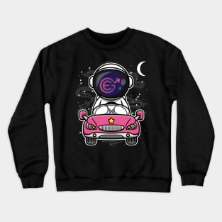 Astronaut Car Evergrow Crypto EGC Coin To The Moon Crypto Token Cryptocurrency Wallet Birthday Gift For Men Women Kids Crewneck Sweatshirt